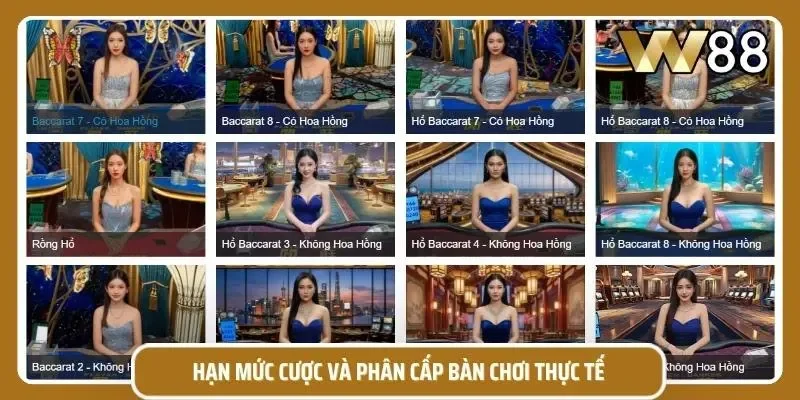 Bảng phân cấp cho từng đối tượng chơi