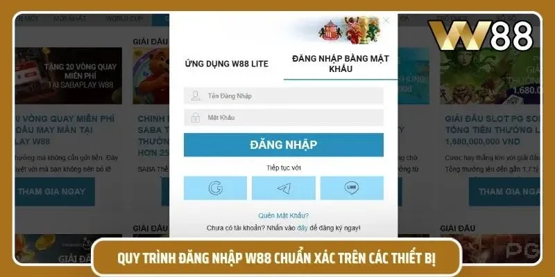 Giao diện các bước thao tác đăng nhập trên điện thoại và máy tính