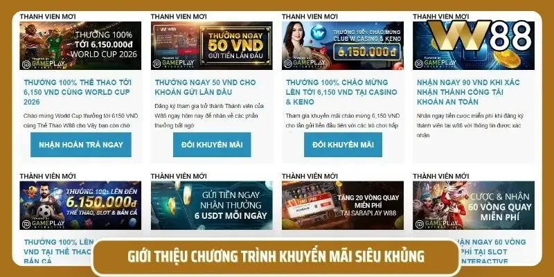 Nội dung giới thiệu W88 mang đến vô vàn khuyến mãi giá trị