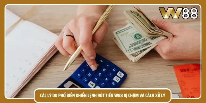 Giao diện hiển thị thông báo lệnh rút tiền đang chờ xử lý