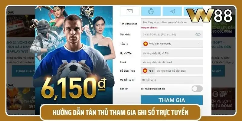 Thao tác tham gia xổ số W88 trên hệ thống đơn giản